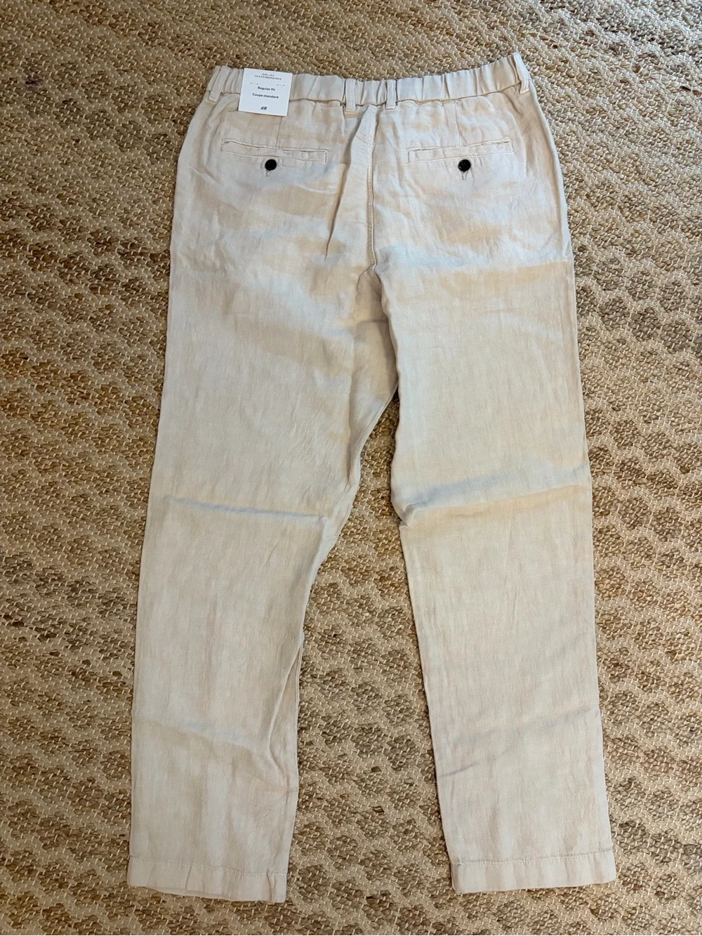 H&M Linen Blend Pants in Natural - NWT